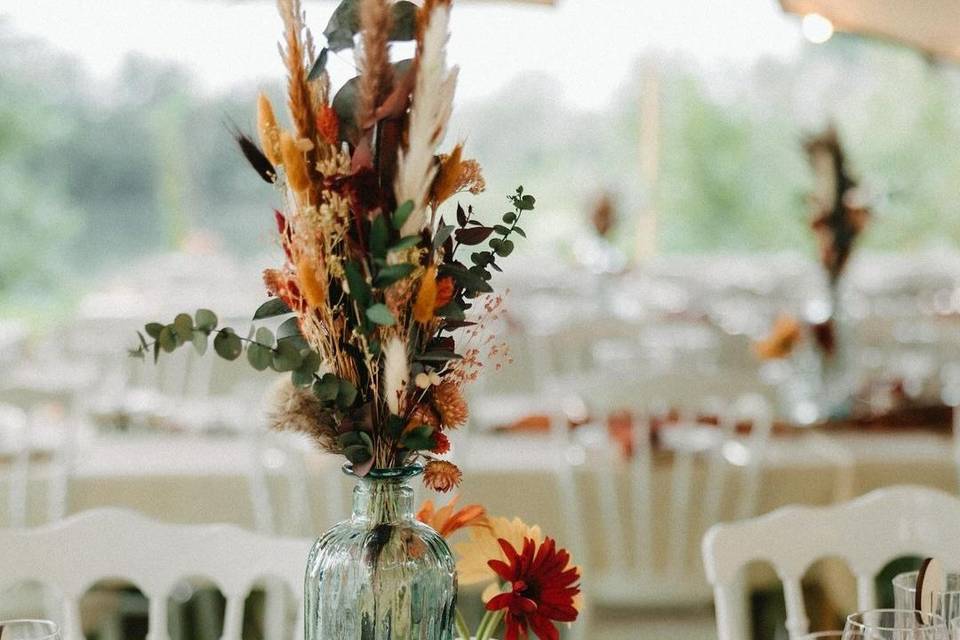 Mariage bohème et terracotta