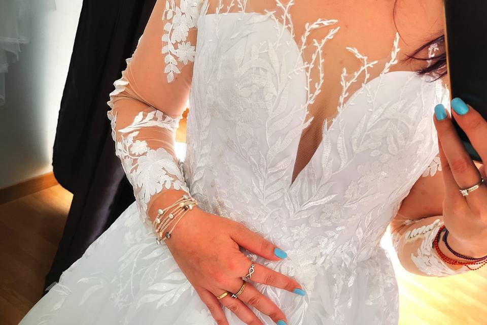 Robe de mariée terminée