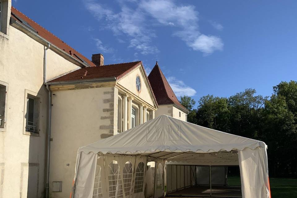 Tente sur la terrasse (6x12m)