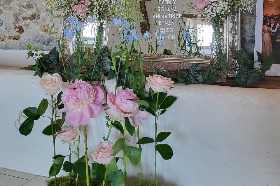 Miroir plan de table