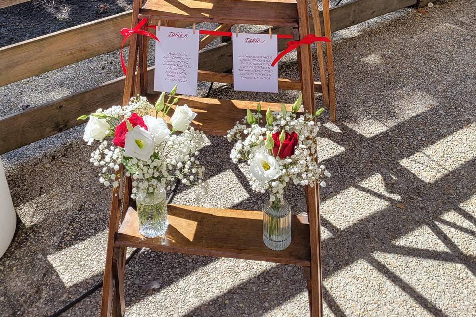 Plan de table escabeau de pein