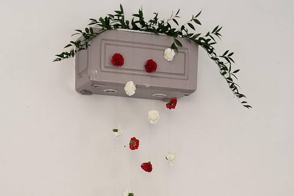 Rideau de fleurs naturel