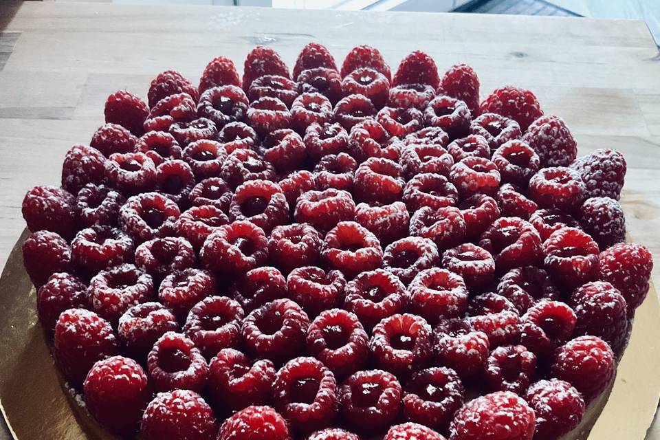 Tarte aux framboises / vanille