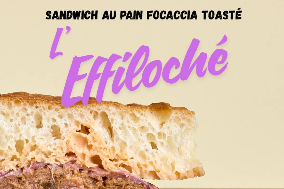 Sandwich Focaccia Effiloché
