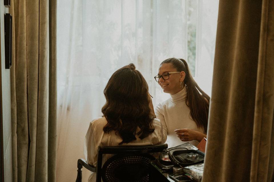 Coiffure ondulée (effet Hollyw