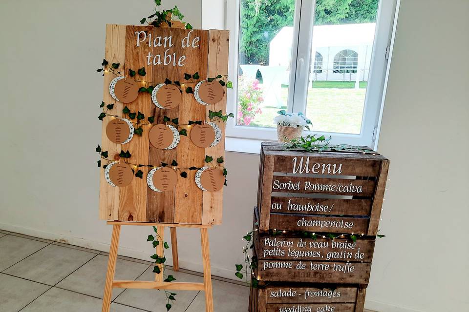 Plan de table et menu