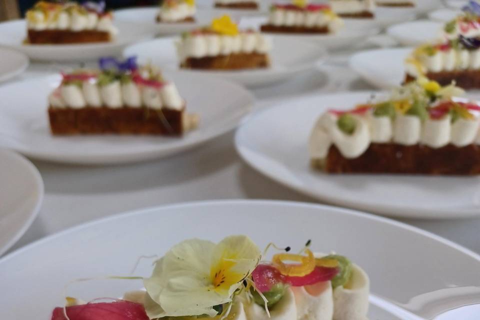 Mille feuilles crevettes et ho