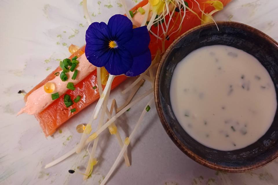 Gravlax de saumon