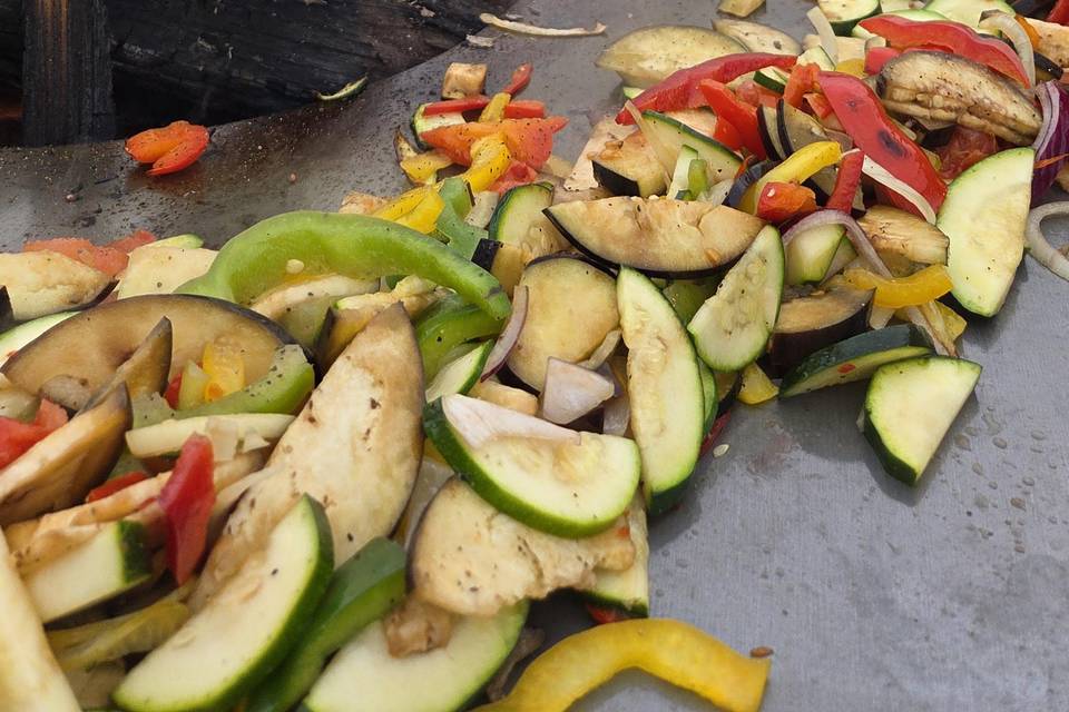 Légumes du soleil au brasero