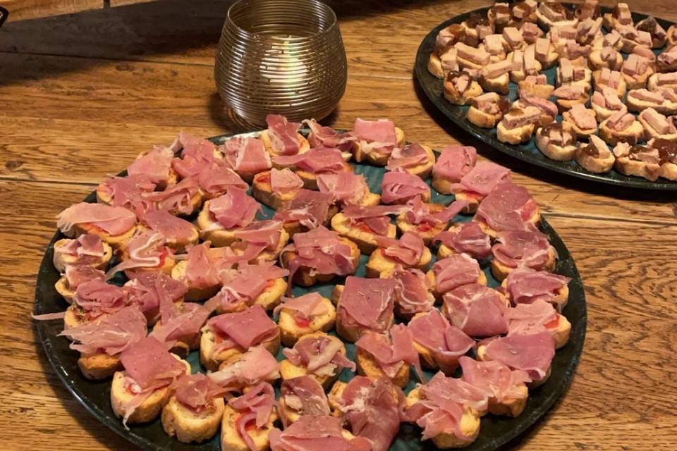 Amuse bouche jambon cru