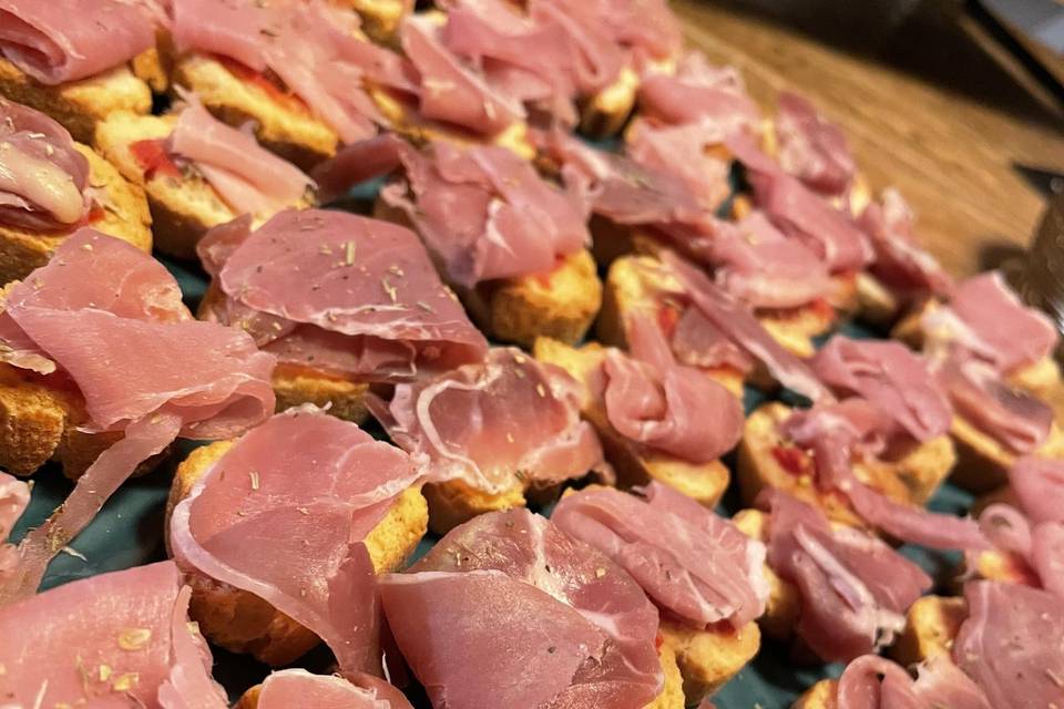 Amuse bouche jambon cru