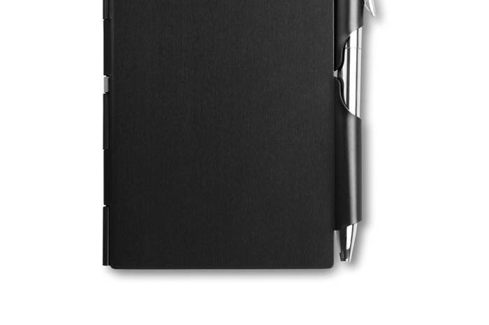 Bloc note en aluminium anodisé avec stylo assorti