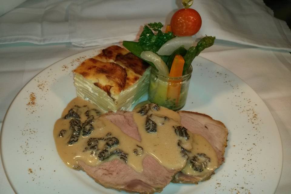 Roti de Veau aux Morilles