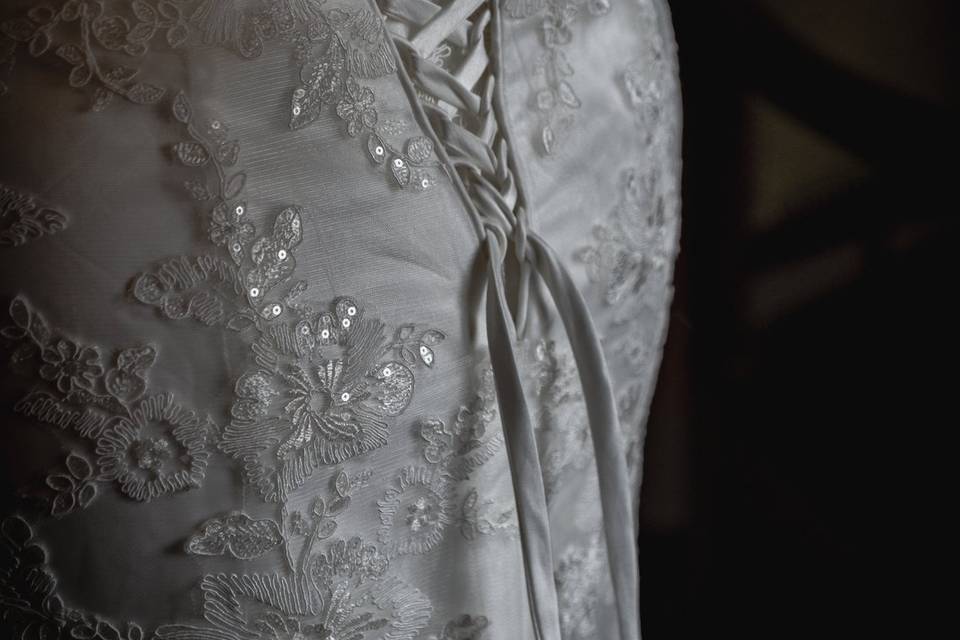 La robe sur la mariee