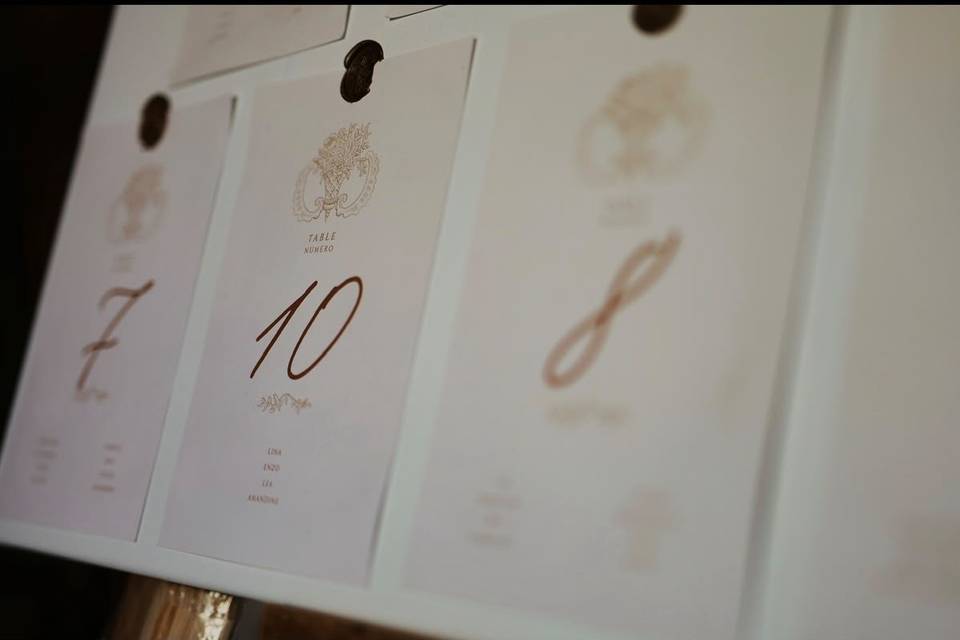 Plan de table décoration Royal