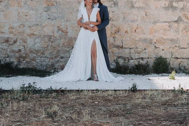 Robe en crêpe structurée