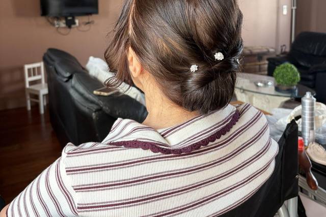 Chignon cheveux fins