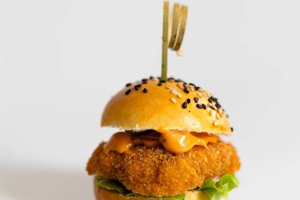 Mini cheese burger poulet