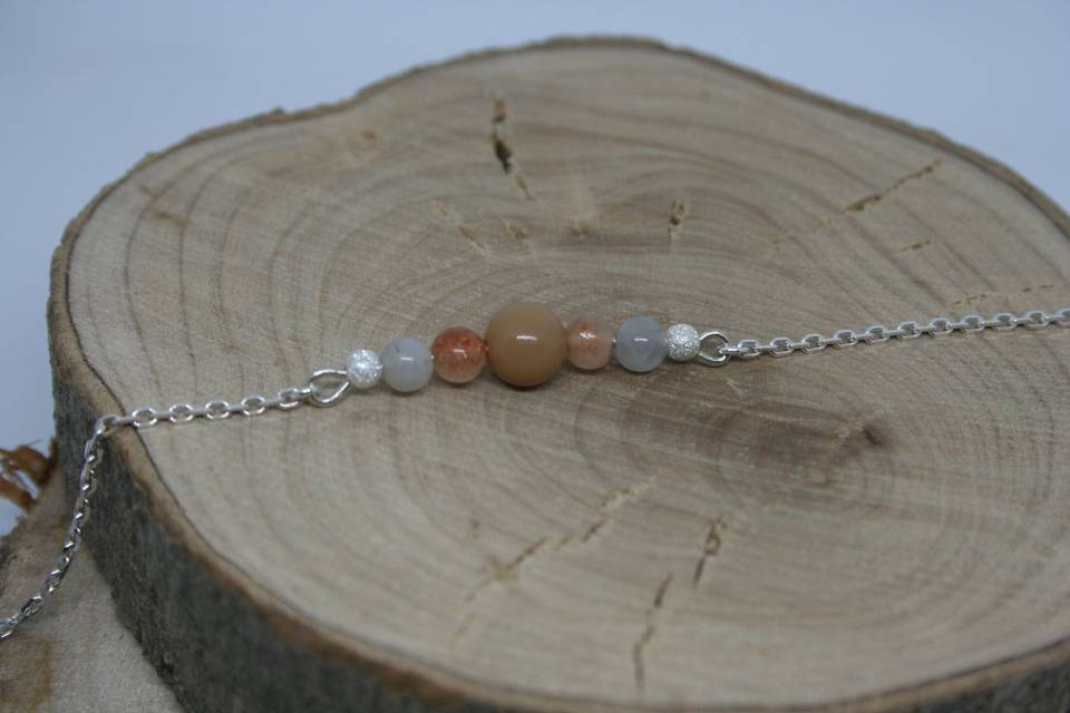 Bracelet/Collier perle pastel