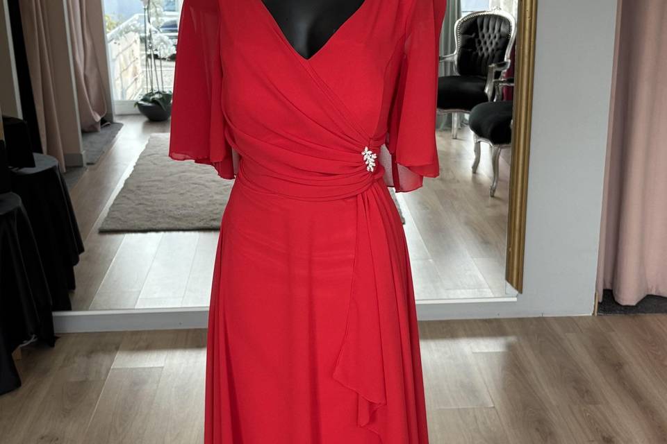 Robe de cocktail rouge