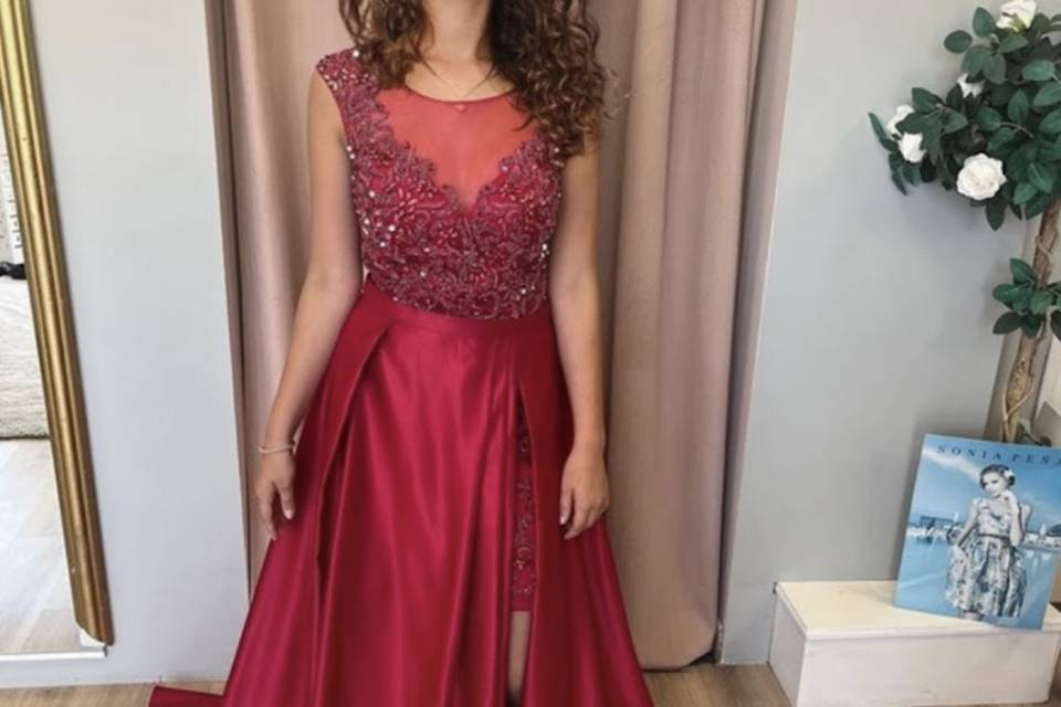 Robe de cocktail rouge