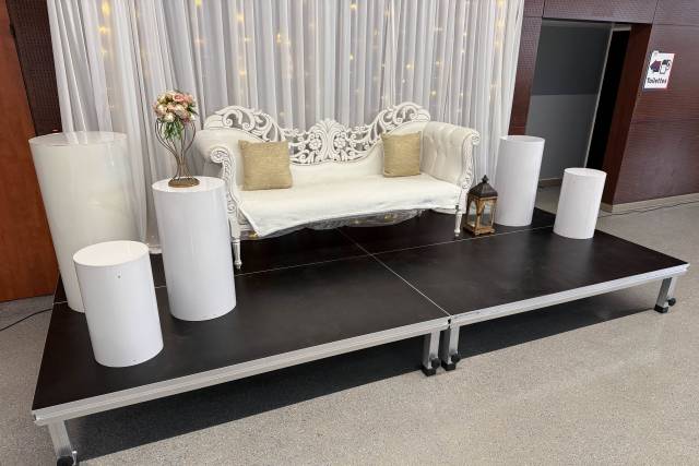 Estrades avec décoration
