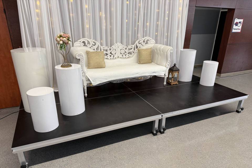 Estrades avec décoration