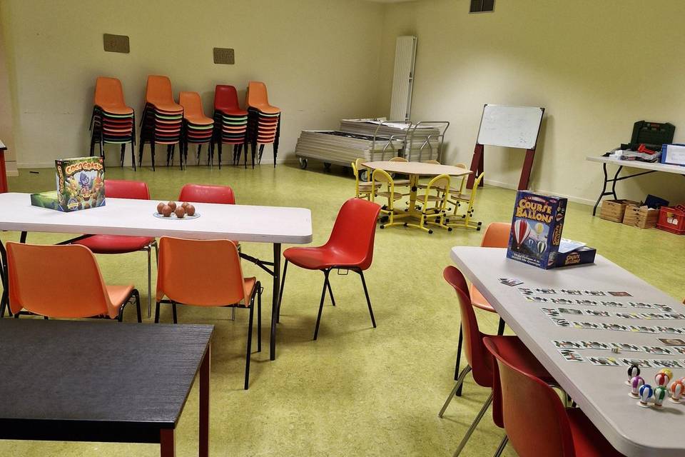 Préparation salle animation