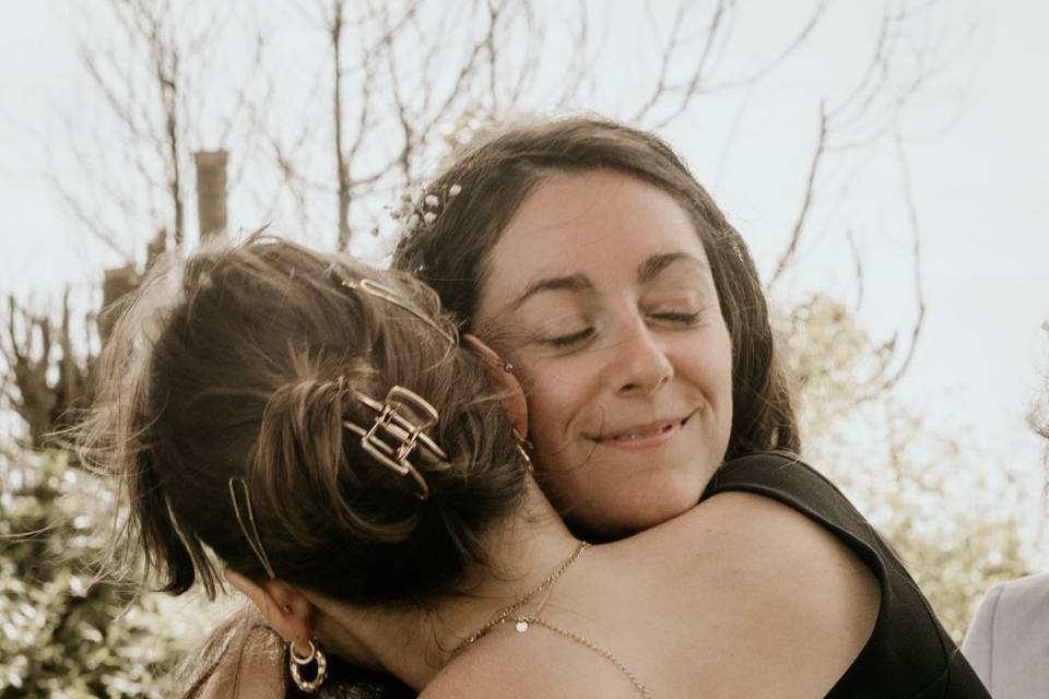 Photos avec la témoin mariée