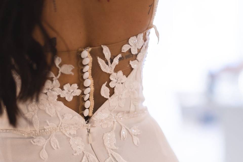 Détails robe de mariée