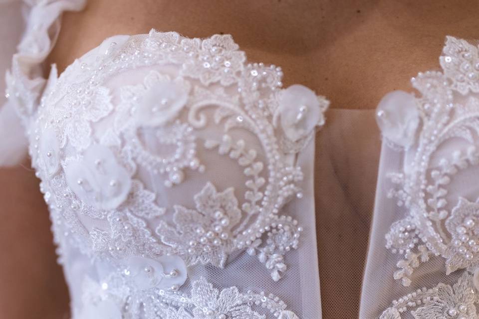 Détails robe de mariée