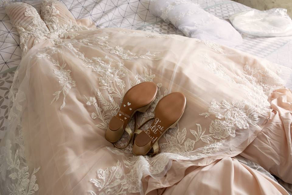 Chaussure de la mariée