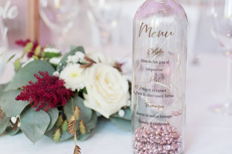 Menu bouteille