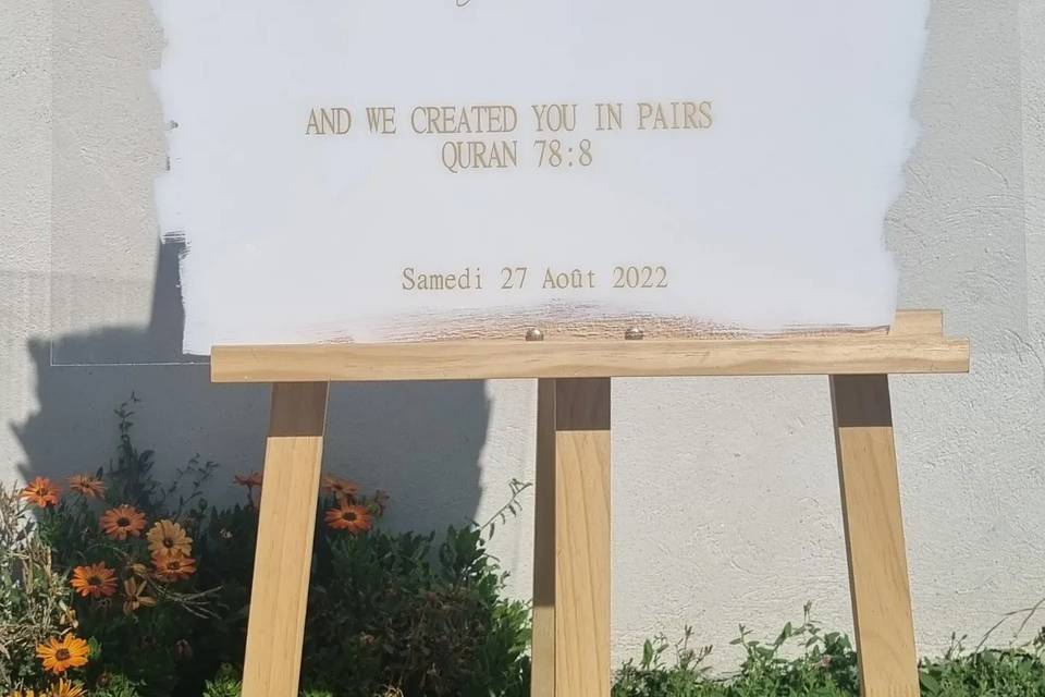 Panneau de bienvenue