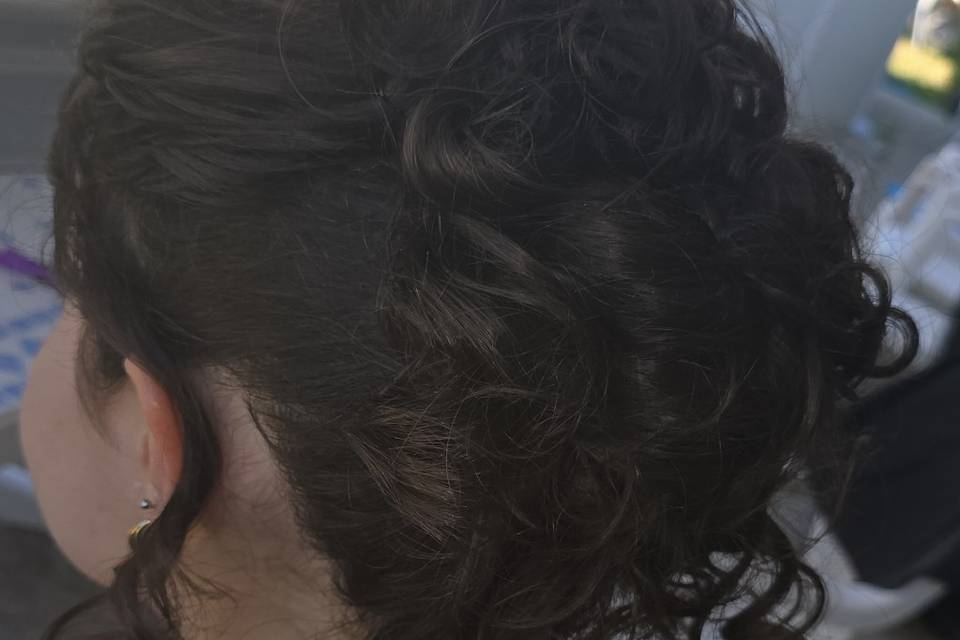 Chignon bouclé
