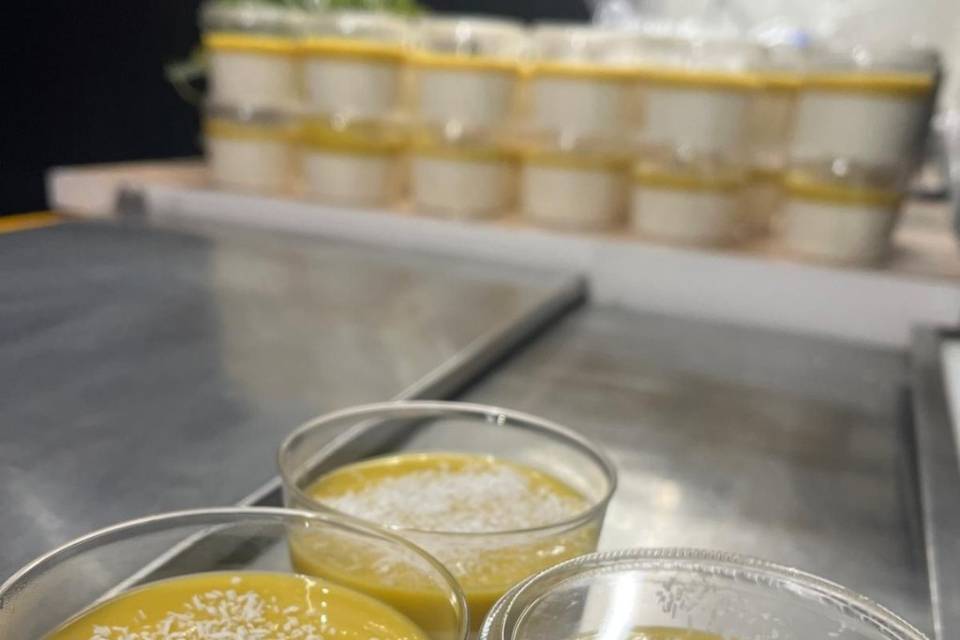 Panna cotta mangue coco