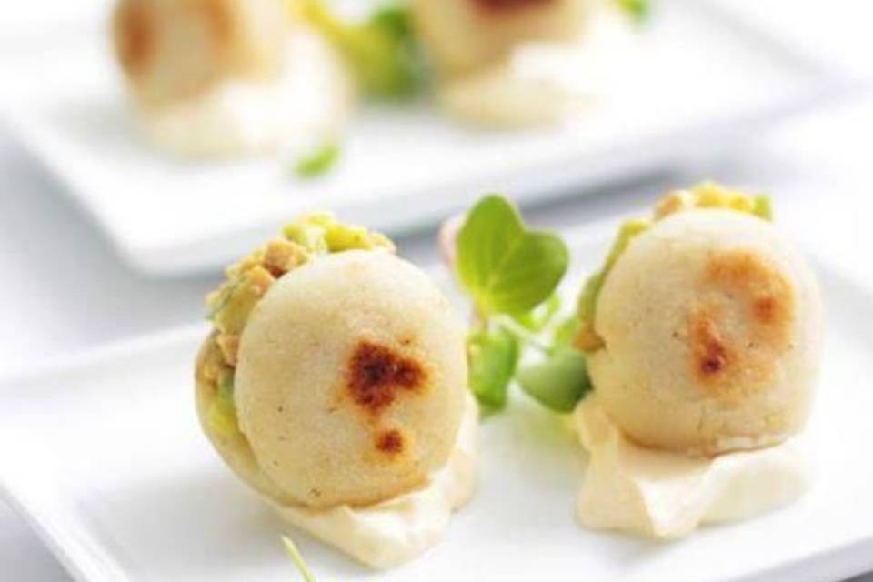 Mini arepas rellenas
