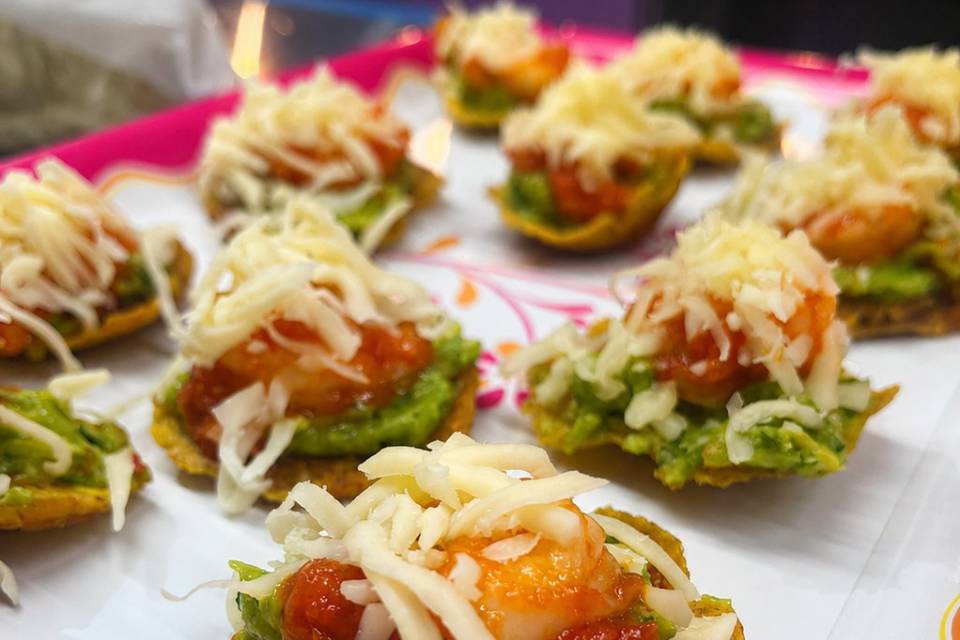 Mini patacones crevette