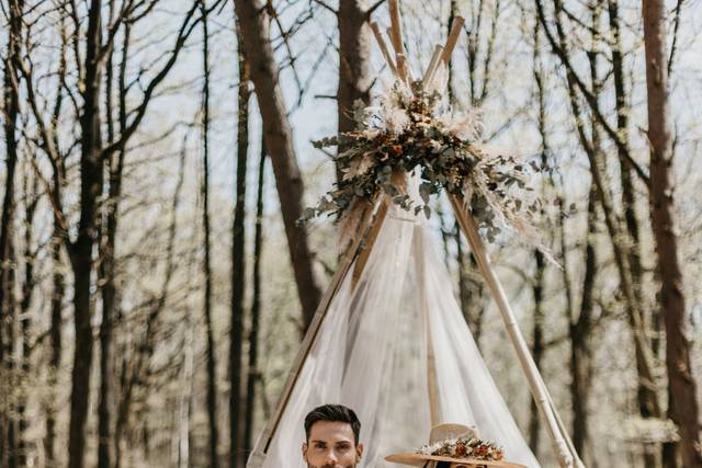 Shooting mariage bohème chic