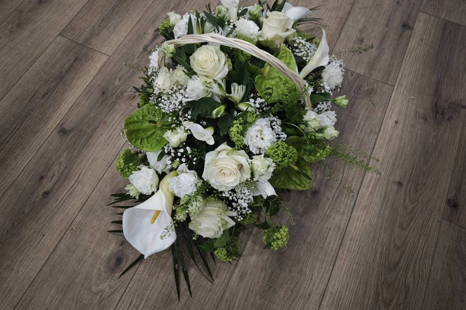 Panier blanc champêtre