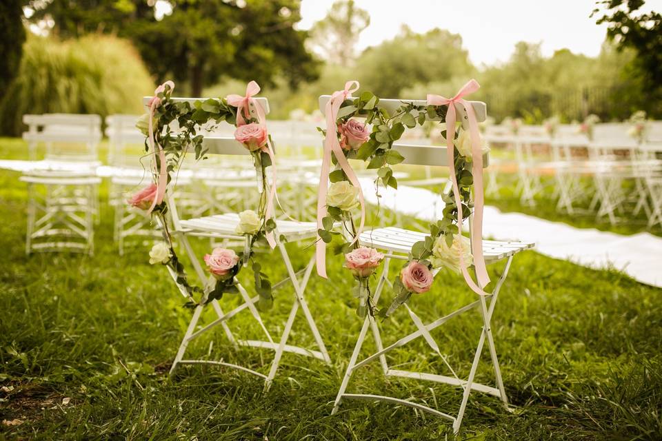 Chaises décorées