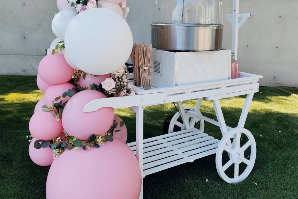 Candy bar charette bois