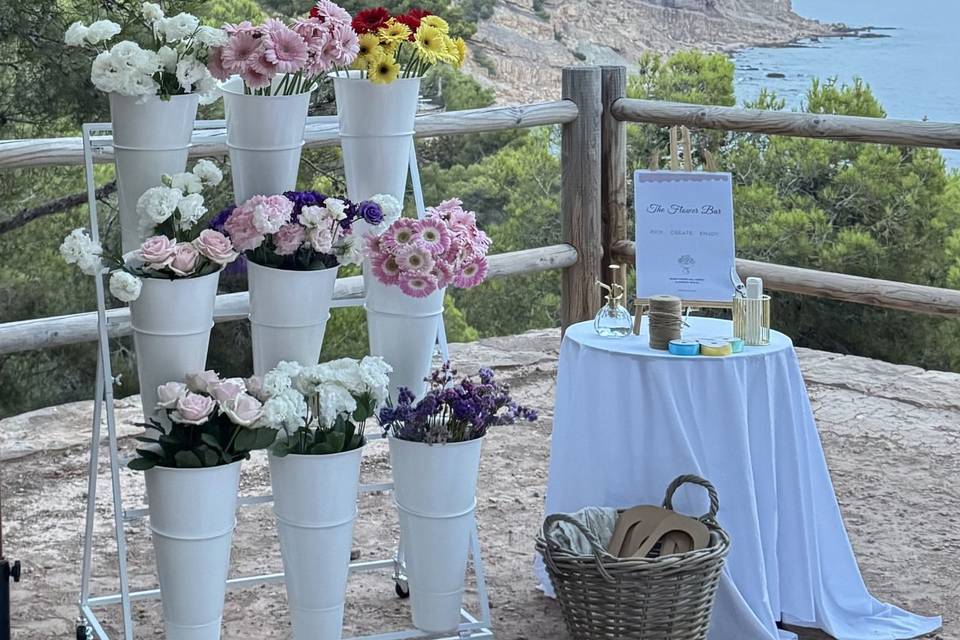 Bar à fleurs sans buffet
