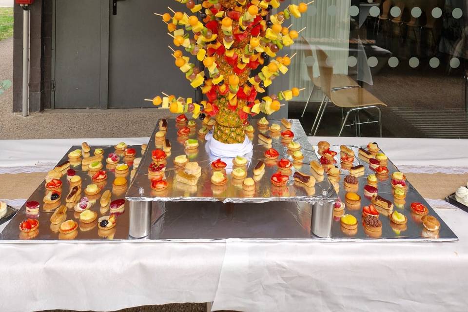 Palmier brochettes de fruits