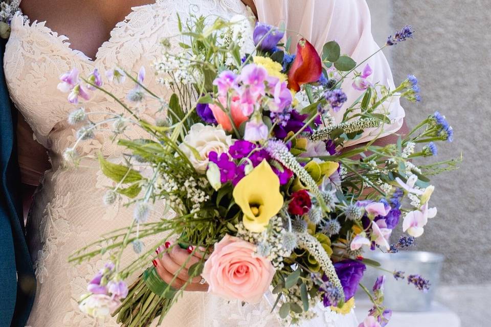 Bouquet de mariée pétillant