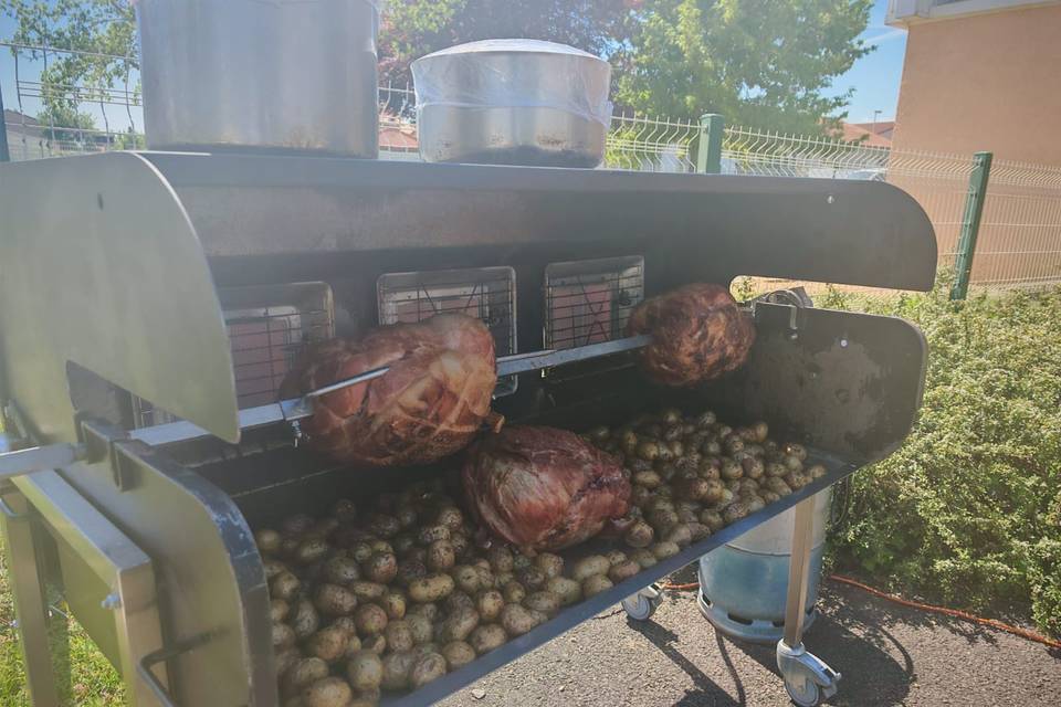 Jambon laborie à la broche