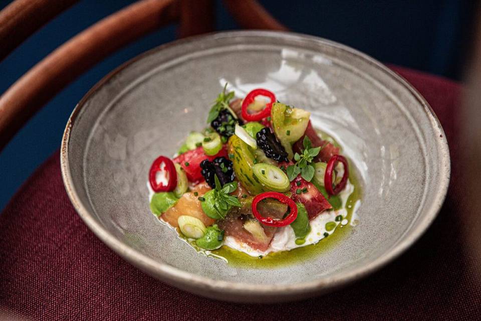 Entrée tomate/burrata