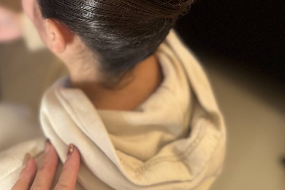 Chignon simple, mais élégant