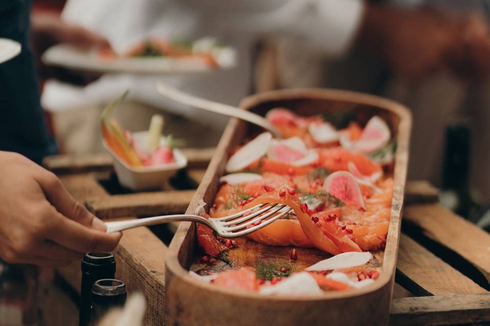 Gravlax de saumon