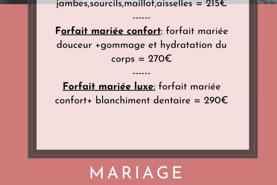 Carte tarifs